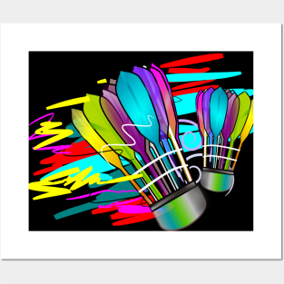 Badminton sport art design Posters and Art